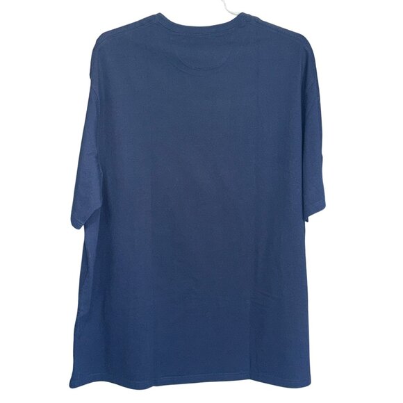 Duluth Trading Co Longtail T Shirt Mens 3XL Navy Cotton Crew Neck Short Sleeve - Picture 2 of 5